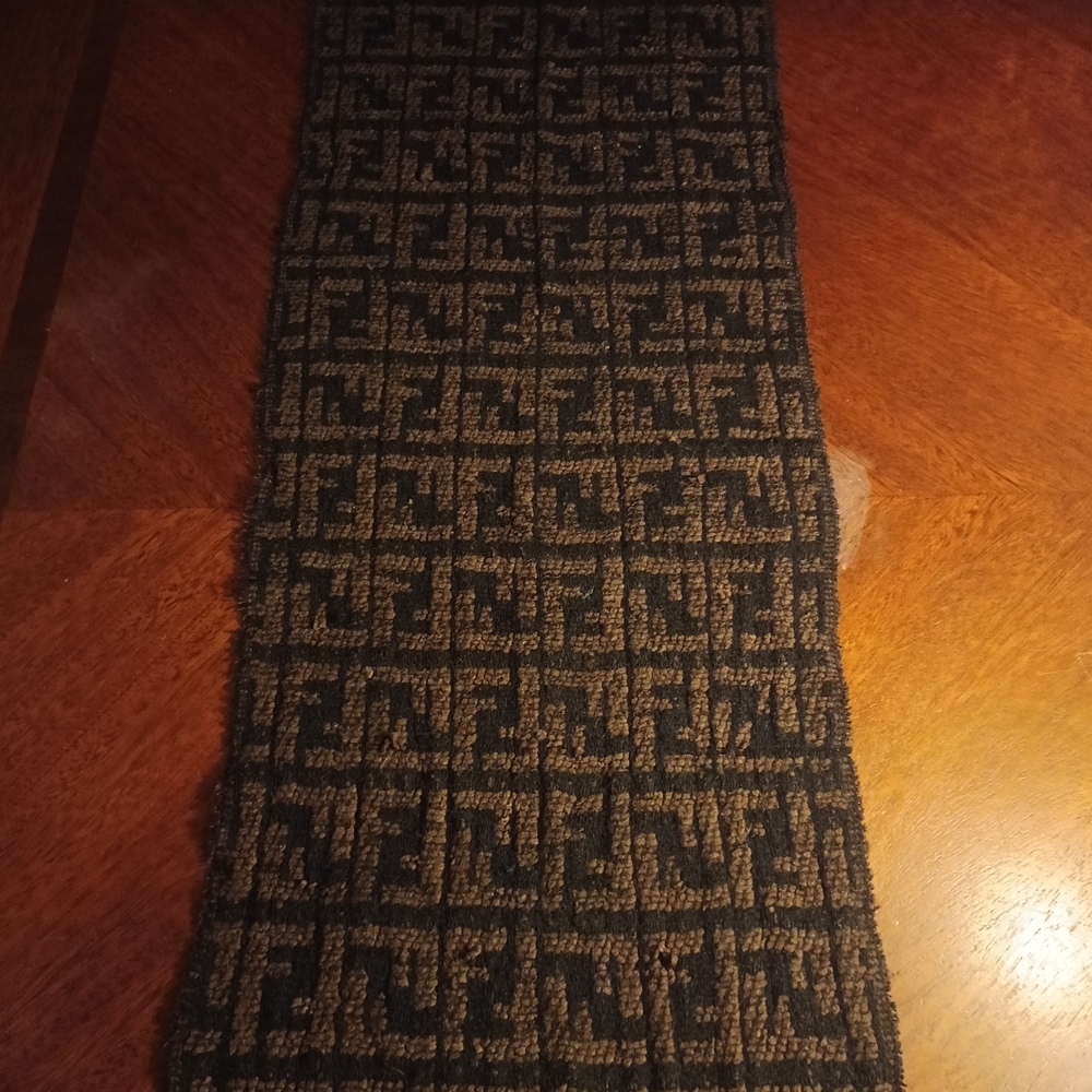 Brown and Black Patterned Scarf - Picture 6 of 10